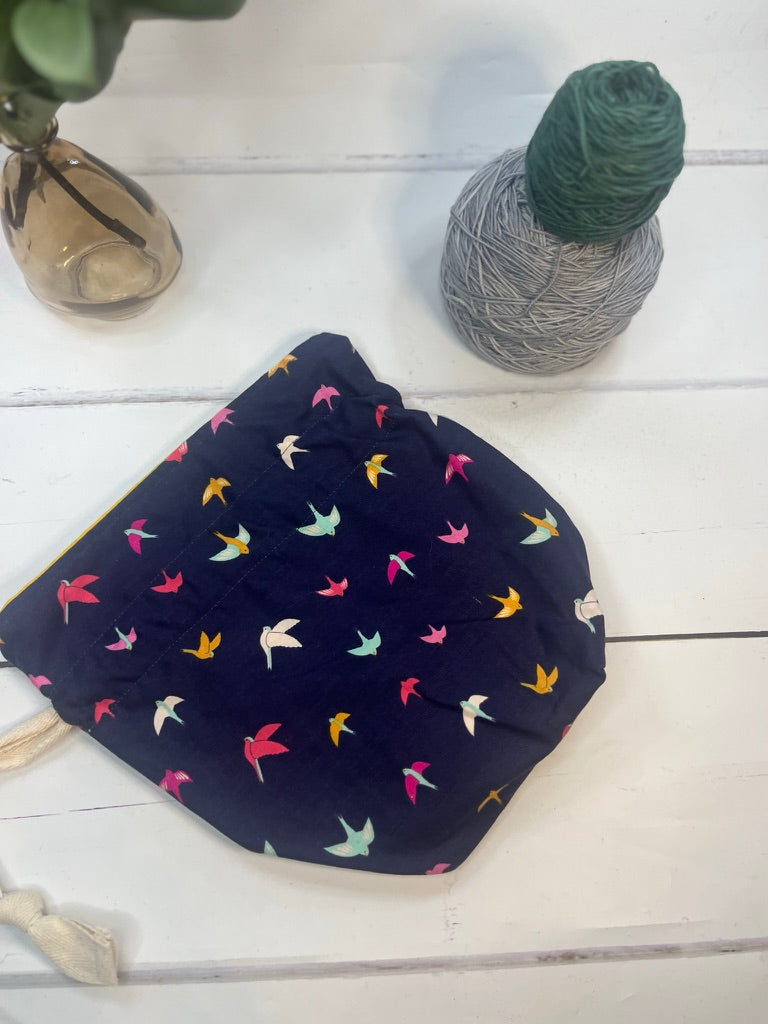 Birds Sock Project Bag