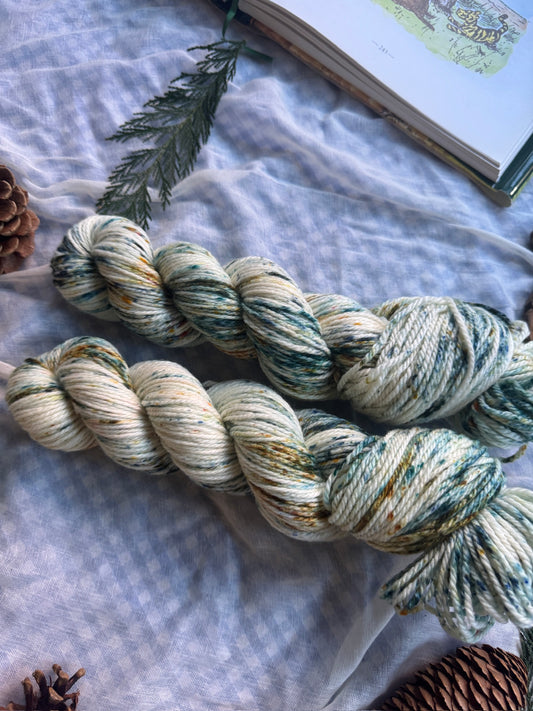 Christmas in the 100 Aker Wood - Aran - Winnie the Pooh - hand dyed yarn - Ready to ship - NEW