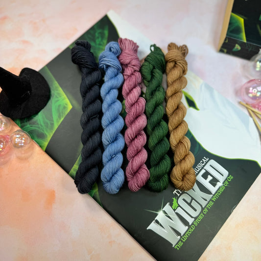 Wicked Tonals Musicals Collection Cosy DK Mini skeins x 5 - Hand Dyed Yarn