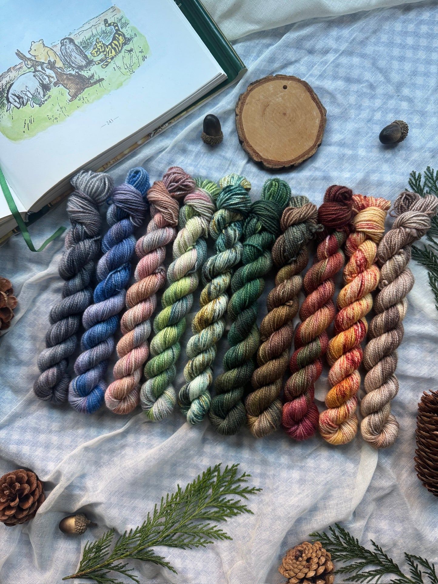 10 Mini Skein Set - Winnie the Pooh - Dyed to Order 6-8 Weeks - NEW