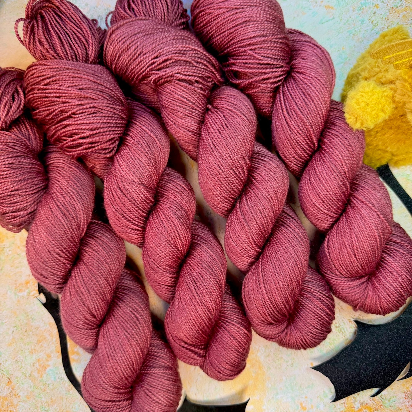 Red Swordtail Gold Sparkle Sock - Fourth Wing - Hand Dyed Yarn - NEW