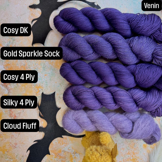 Venin tonal - Fourth Wing - Hand Dyed Yarn - DYED TO ORDER - 6-8 Weeks - NEW