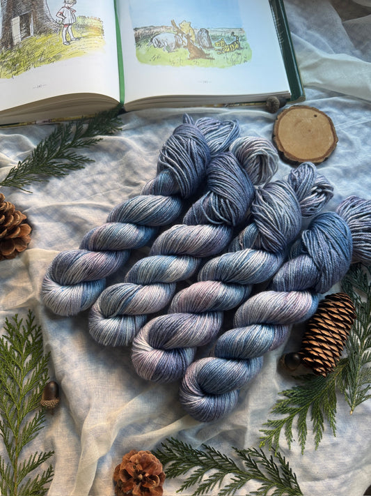 A Peaceful Sort of Day - BFL Silk DK  - Winnie the Pooh - hand dyed yarn - Ready to Ship - NEW