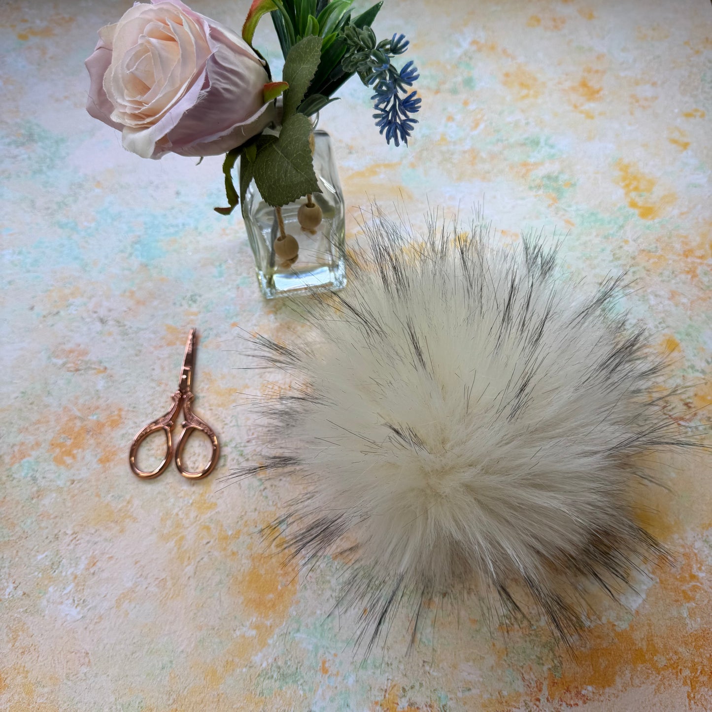 Snowstorm handmade faux fur pom pom. Detachable option - NEW