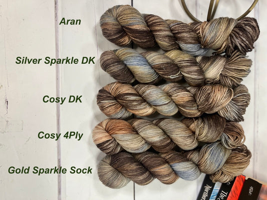 Oxford - His Dark Materials - Hand Dyed Yarn - Dyed to Order - Cosy 4Ply, Cosy DK, Aran, Sock, Sparkle DK, Sparkle Sock