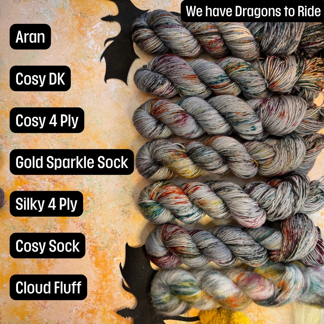 We Have Dragons to Ride Cloud Fluff - Fourth Wing - Hand Dyed Yarn - NEW