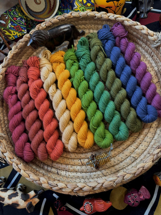 Lion King Tonal Mini Skeins - Lion King - Hand Dyed Yarn - DYED TO ORDER - 6-8 Weeks - NEW