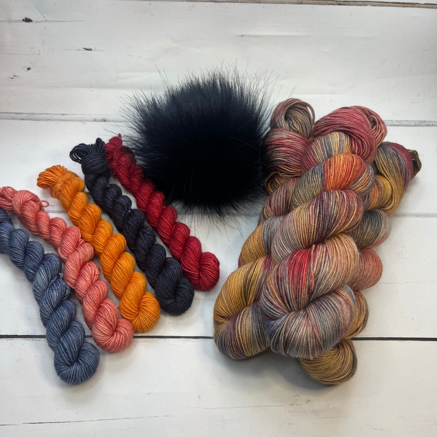 November - Nostalgia Monthly Yarn Club 2023 - Cosy 4ply 100g skein - Hand dyed yarn