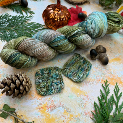 Acorn - Yak Silk 4 Ply - Season of Magic Collection - Hand Dyed Yarn - Ready to Ship