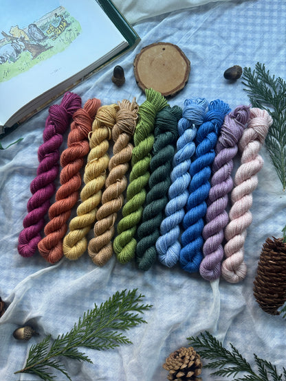10 Tonal Mini Skein Set - Winnie the Pooh - Dyed to Order 6-8 Weeks - NEW