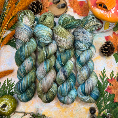 Acorn - Yak Silk 4 Ply - Season of Magic Collection - Hand Dyed Yarn - Ready to Ship