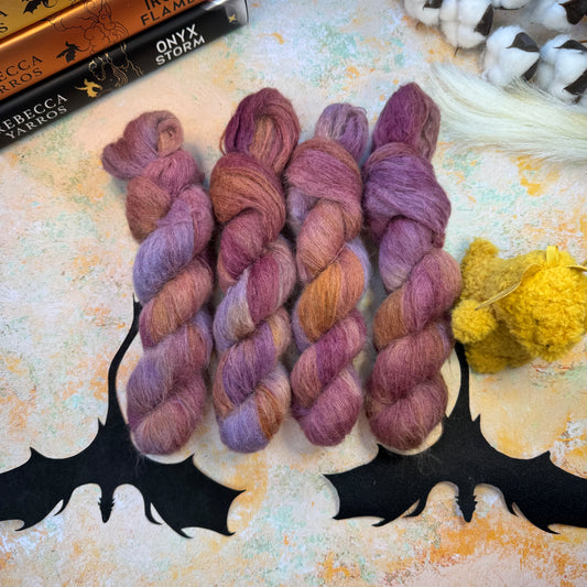 Fourth Wing, Flame Section Cloud Fluff - Fourth Wing - Hand Dyed Yarn - NEW
