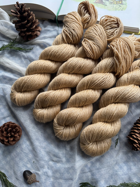 A Little S'mackeral of Something - Alpaca Fluff DK - Winnie the Pooh - hand dyed yarn - ready to ship - NEW