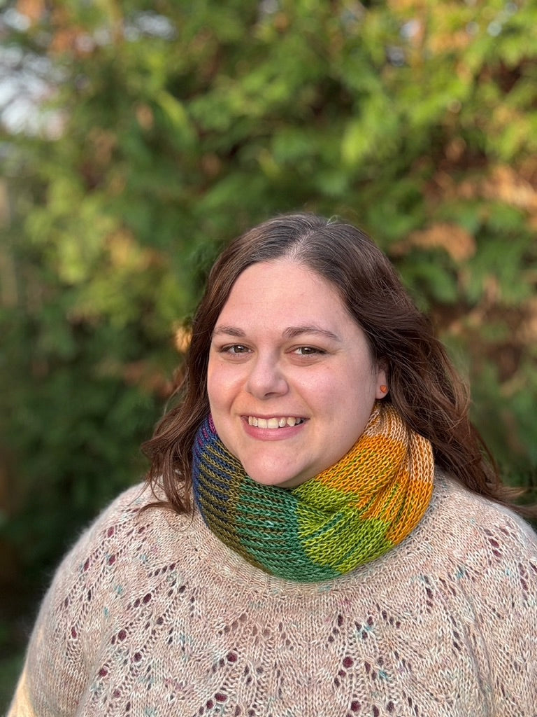 Brioche Cowl -  KNITTING Shawl Pattern - Intermediate - NEW