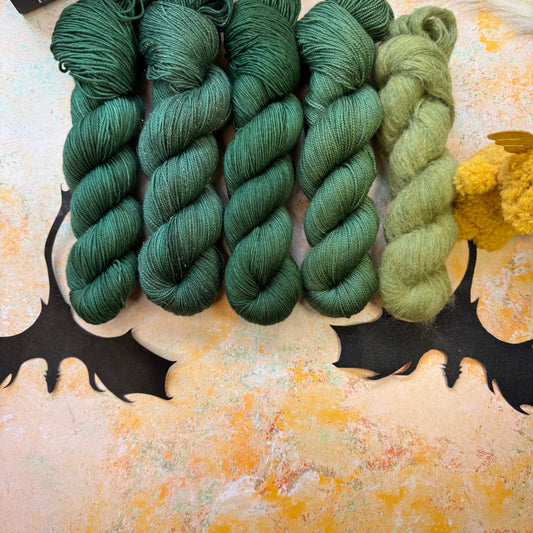 Green Clubtail tonal - Fourth Wing - Hand Dyed Yarn - DYED TO ORDER - 6-8 Weeks - NEW
