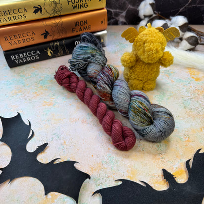 We Have Dragons to Ride Cloud Fluff - Fourth Wing - Hand Dyed Yarn - NEW
