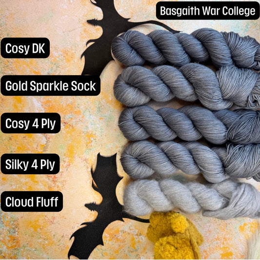 Basgaith War College tonal - Fourth Wing - Hand Dyed Yarn - DYED TO ORDER - 6-8 Weeks - NEW