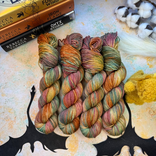 The Flight Field Aran - Fourth Wing - Hand Dyed Yarn - NEW