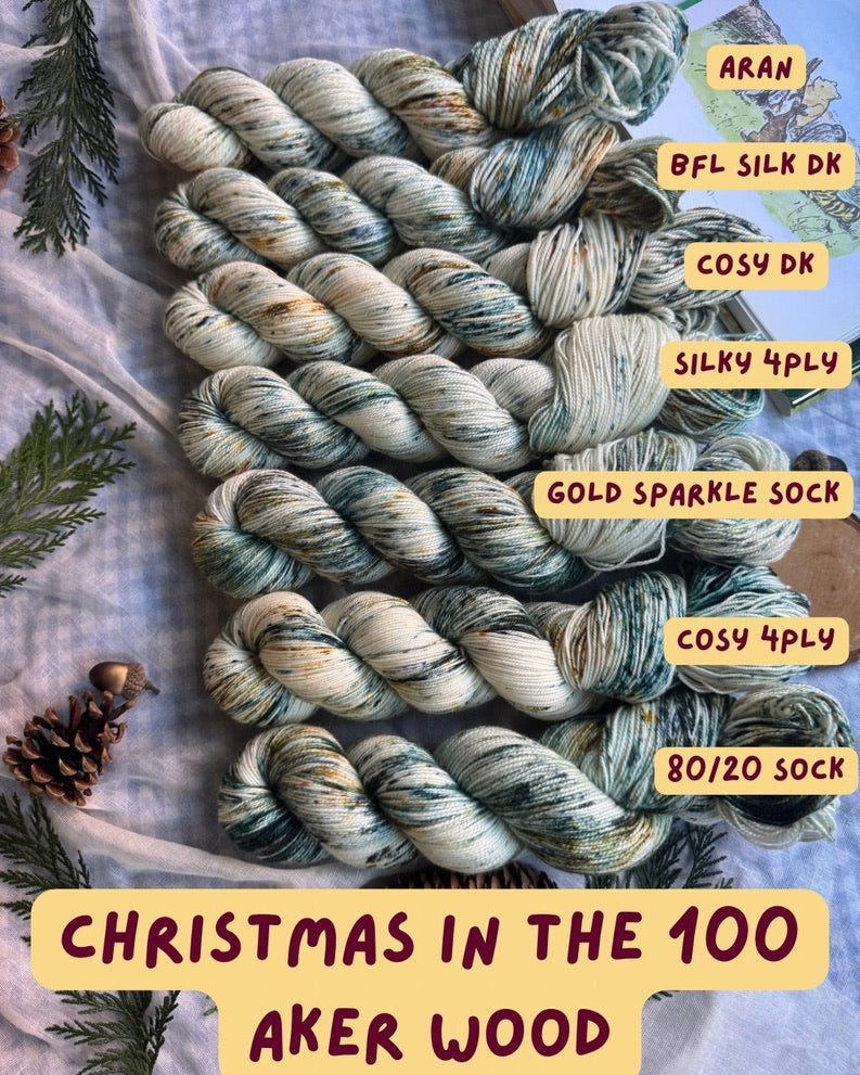 Christmas in the 100 Aker Wood - Winnie the Pooh - Dyed to Order 6-8 Weeks - NEW