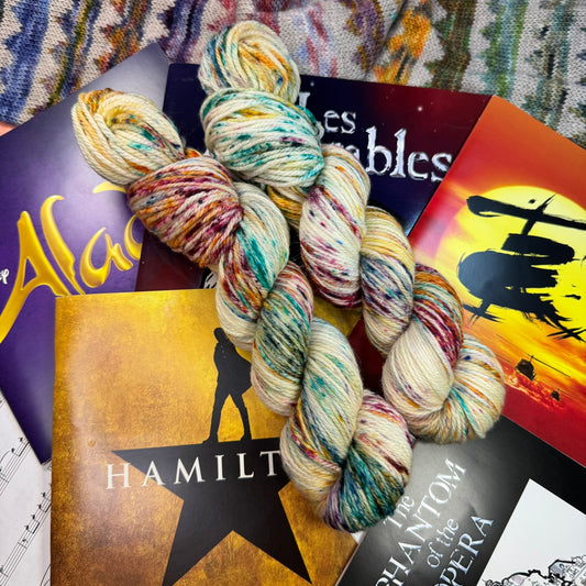 Joseph and the Technicolour Dreamcoat - Gold Sparkle Sock - Musicals Collection - Hand Dyed Yarn