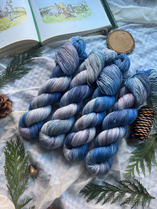 A Peaceful Sort of Day - Alpaca Fluff DK  - Winnie the Pooh - hand dyed yarn - Ready to Ship - NEW