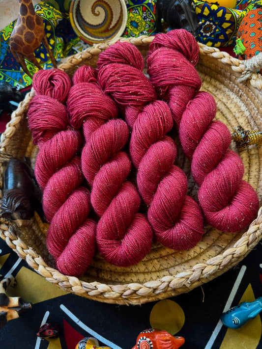 Not the Birdie Boiler! Gold Sparkle Sock - Lion King - Hand Dyed Yarn - NEW