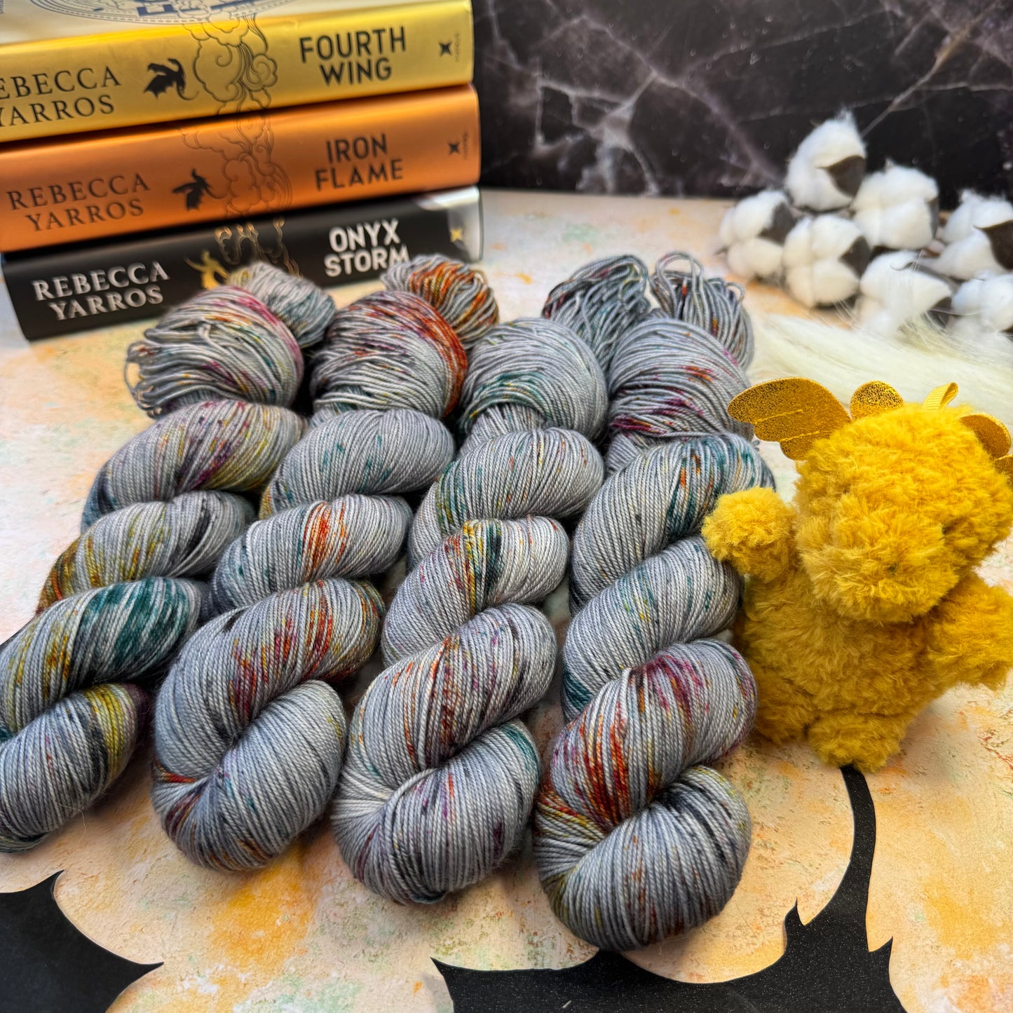 We Have Dragons to Ride Cloud Fluff - Fourth Wing - Hand Dyed Yarn - NEW