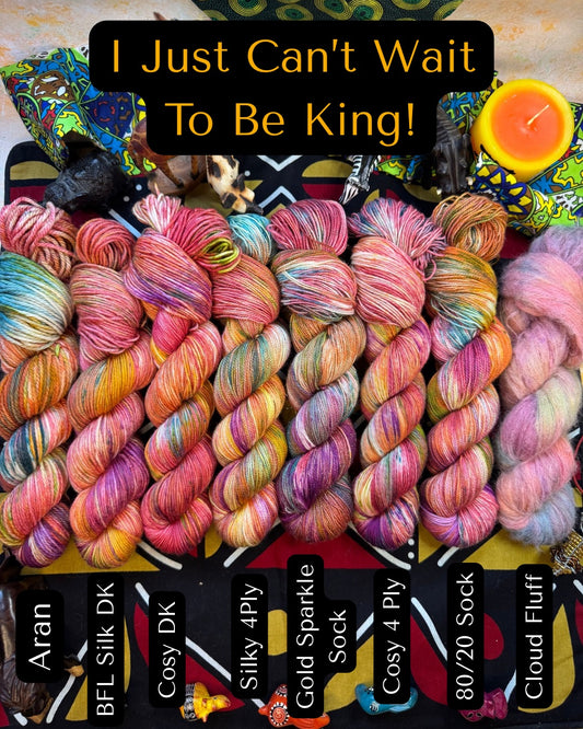 I Just Can't Wait to be King - Lion King - Hand Dyed Yarn - DYED TO ORDER - 6-8 Weeks - NEW