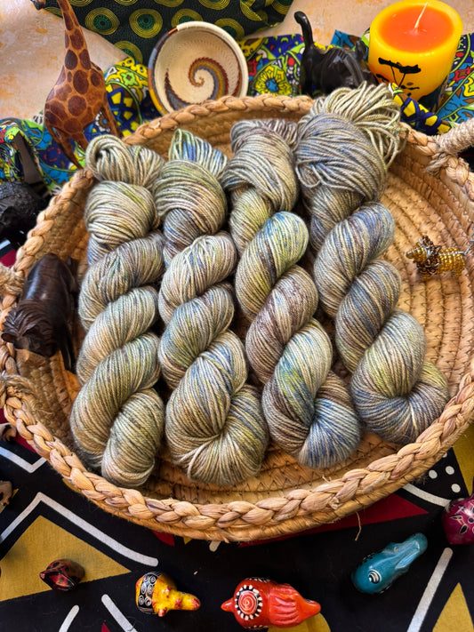 Stampede! In the Gorge! BFL Silk DK - Lion King - Hand Dyed Yarn - NEW