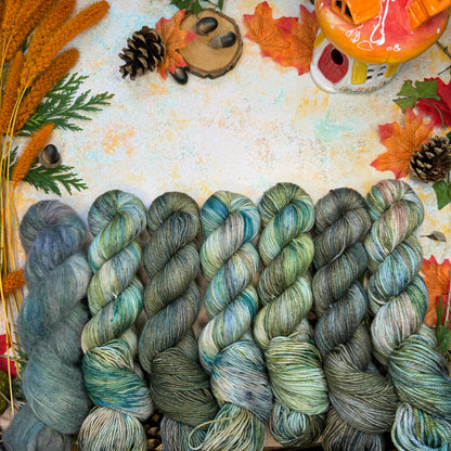 Acorn - Yak Silk 4 Ply - Season of Magic Collection - Hand Dyed Yarn - Ready to Ship