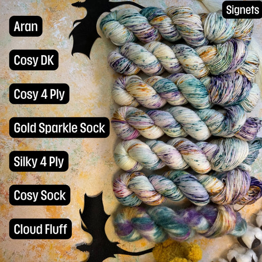 Signets - Fourth Wing - Hand Dyed Yarn - DYED TO ORDER - 6-8 Weeks - NEW