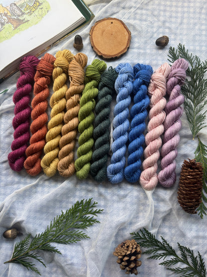 10 Tonal Mini Skein Set - Winnie the Pooh - Dyed to Order 6-8 Weeks - NEW