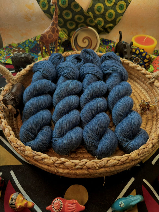 The Sapphire Sky - Gold Sparkle Sock - Lion King - Hand Dyed Yarn - NEW