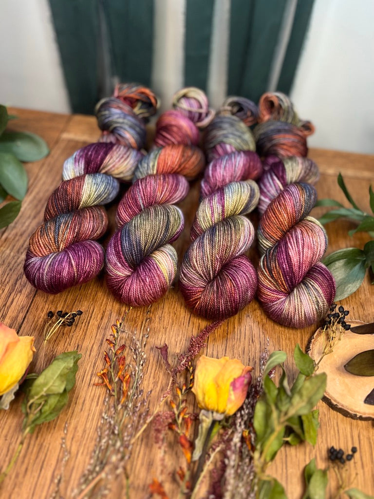 The Bouquet - An Autumn Wedding Collection - Hand Dyed Yarn - 100% Superwash Merino Cosy DK