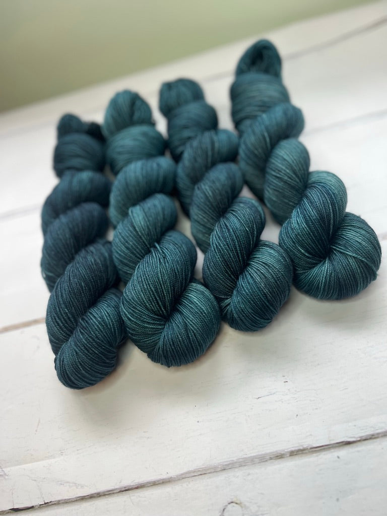 Blue Spruce Tonal - Hand Dyed Yarn - Aran