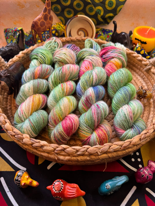 Tastes Like Chicken - Gold Sparkle Sock - Lion King - Hand Dyed Yarn - NEW