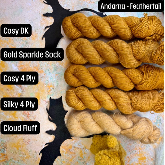 Andarna - Feathertail tonal - Fourth Wing - Hand Dyed Yarn - DYED TO ORDER - 6-8 Weeks - NEW
