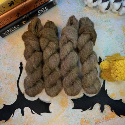 Brown Scorpiontail Gold Sparkle Sock - Fourth Wing - Hand Dyed Yarn - NEW