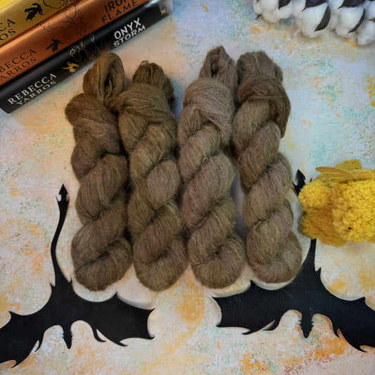 Brown Scorpiontail Gold Sparkle Sock - Fourth Wing - Hand Dyed Yarn - NEW