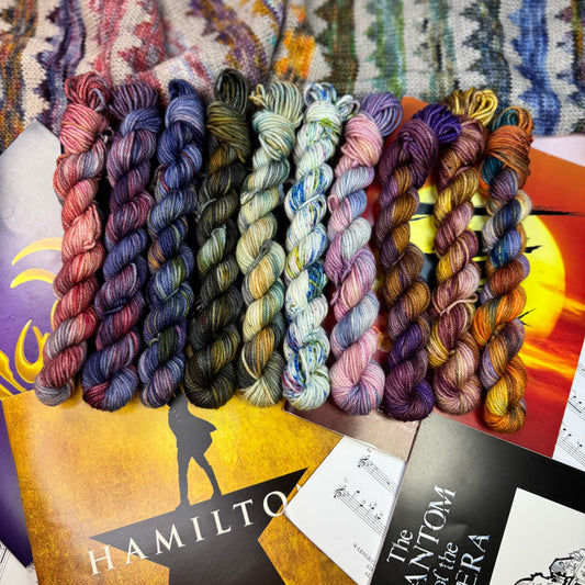 Musicals Collection - Cosy DK - Mini skeins x 10 - Hand Dyed Yarn