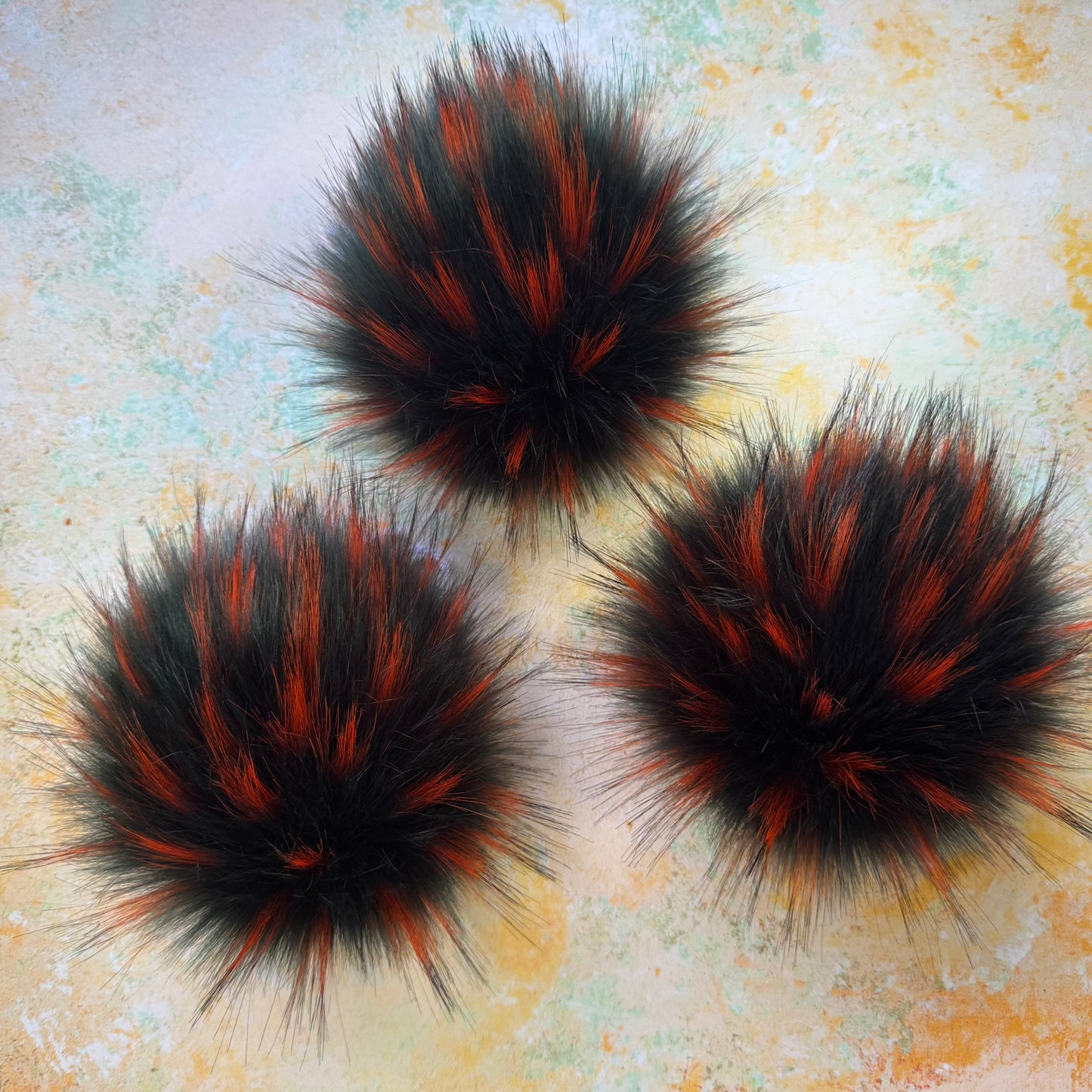 Fireball handmade faux fur pom pom. Detachable option - NEW