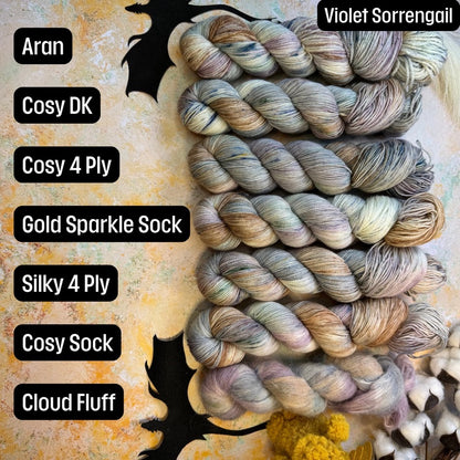 Violet Sorrengail - Fourth Wing - Hand Dyed Yarn - DYED TO ORDER - 6-8 Weeks - NEW