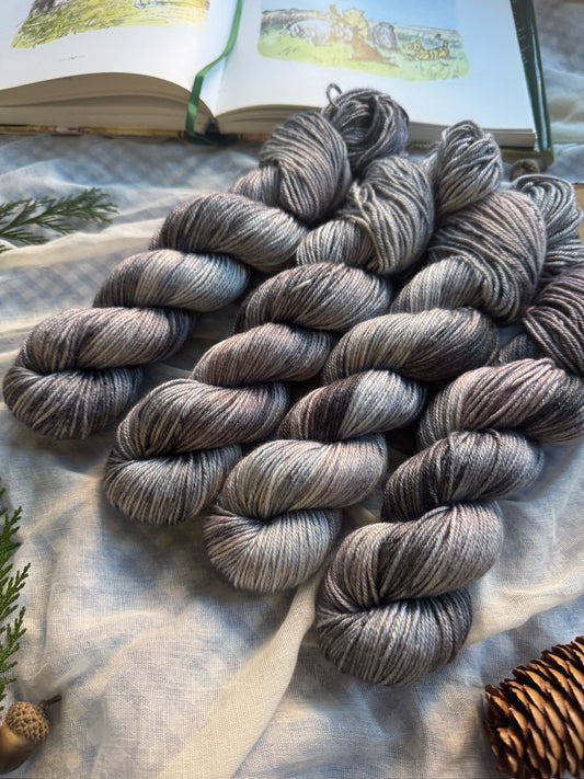 Eeyore - Alpaca Fluff DK - Winnie the Pooh - Hand dyed yarn - Ready to Ship - NEW