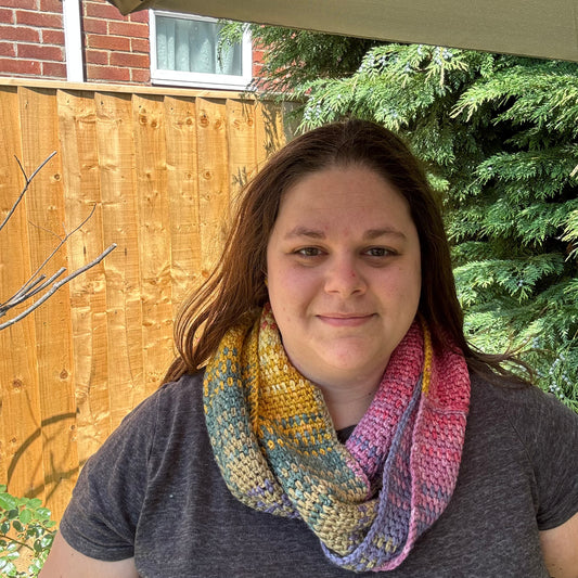 Rainbow Light Fantastic Double Cowl - Crochet - SAMPLE SALE
