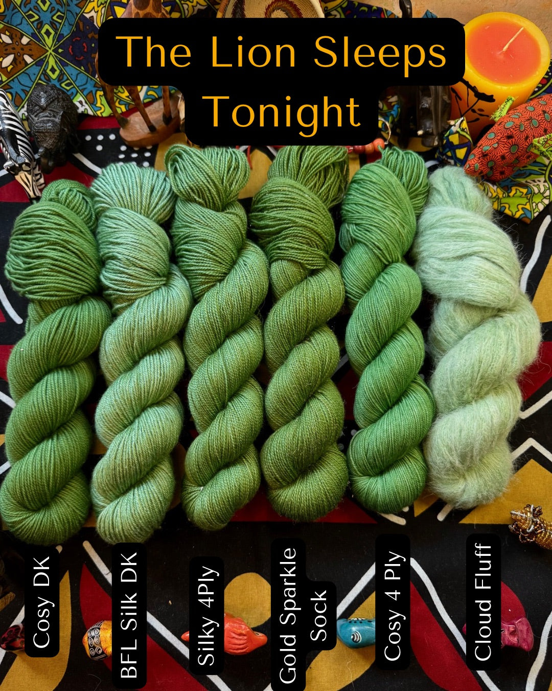 The Lion Sleeps Tonight - Lion King - Hand Dyed Yarn - DYED TO ORDER - 6-8 Weeks - NEW
