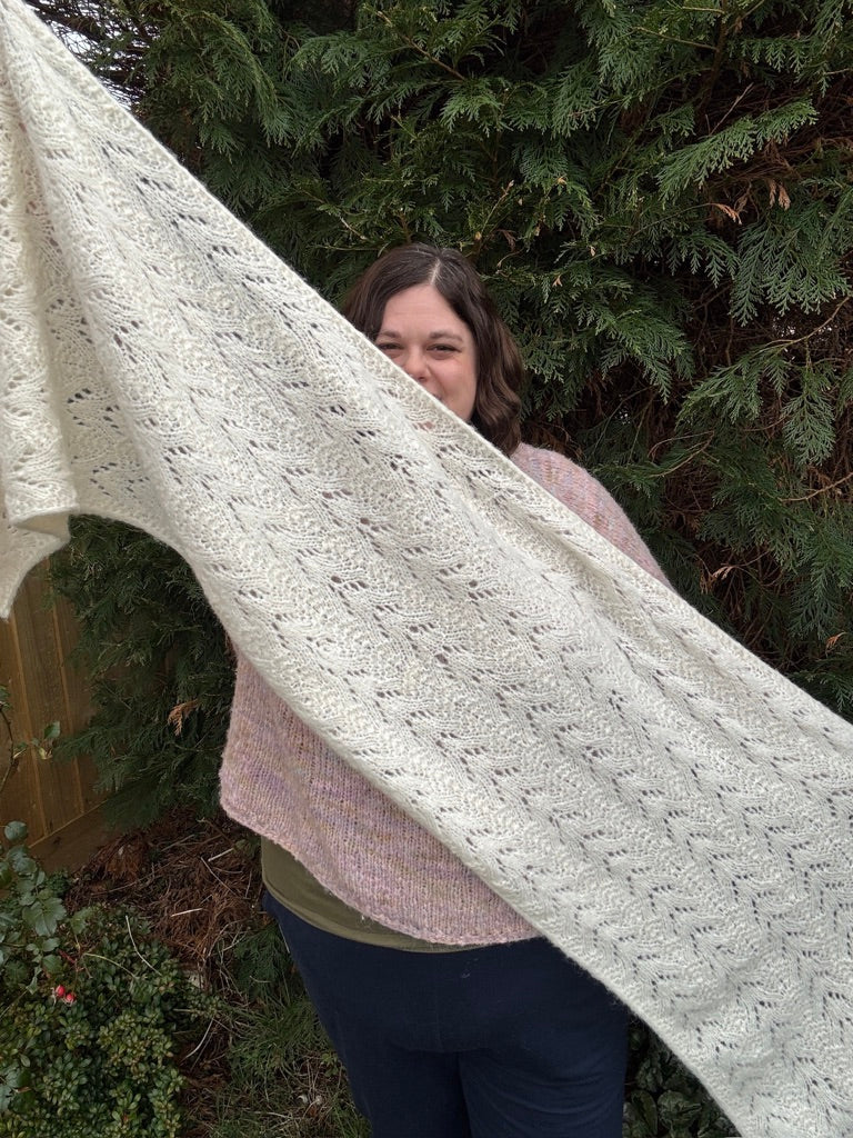 Yorkshire Shawl -  KNITTING Shawl Pattern - Intermediate - NEW