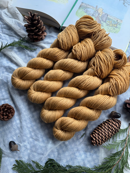 A Little S'mackeral of Something - Silky 4 Ply - Winnie the Pooh - hand dyed yarn - ready to ship - NEW