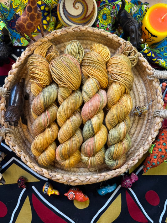 Everything the Light Touches - BFL Silk DK - Lion King - Hand Dyed Yarn - NEW