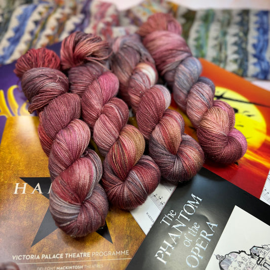 Annie - Gold Sparkle Sock - Musicals Collection - Hand Dyed Yarn