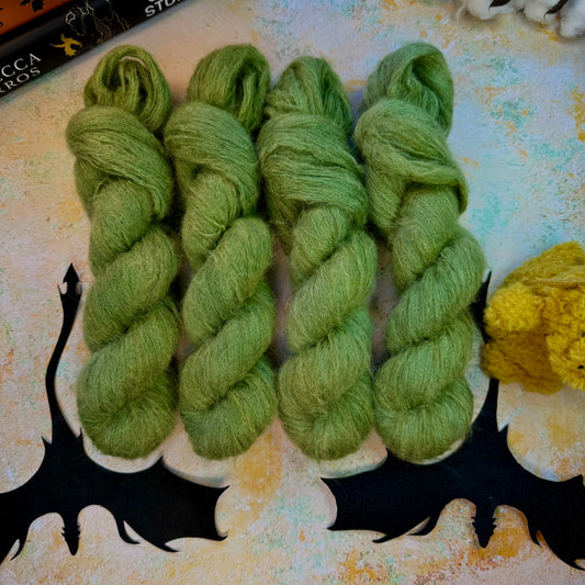 Green Clubtail Gold Sparkle Sock - Fourth Wing - Hand Dyed Yarn - NEW